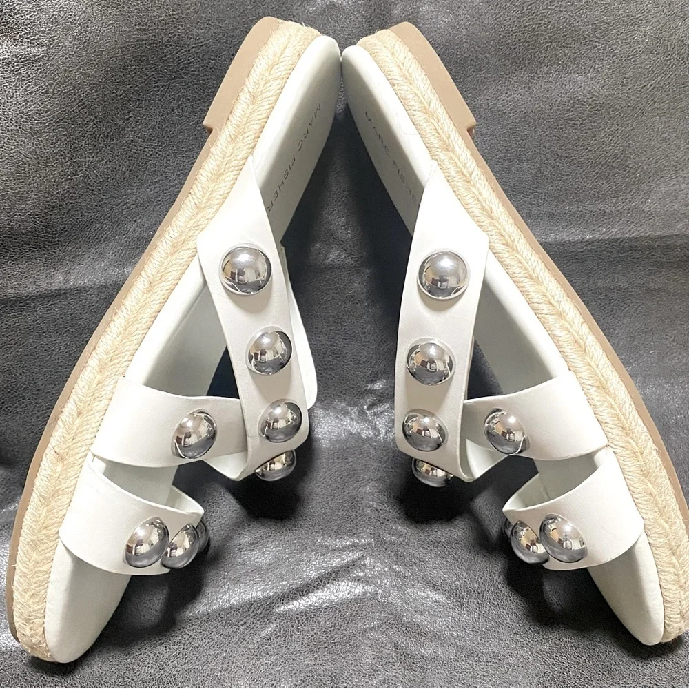 MARC FISHER PRISCA WHITE ESPADRILLES